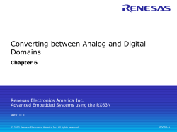 Converting between Analog and Digital Domains