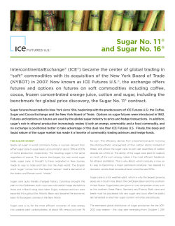 Sugar No. 1 1&reg; and Sugar No. 16