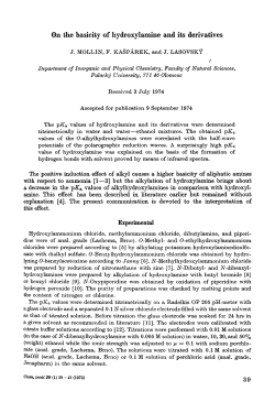 On the basicity of hydroxylamine and its derivatives