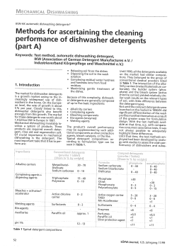 Methods for ascertaining the cleaning Performance of dishwasher