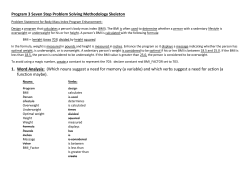 Program 3 Seven Step Problem Solving Methodology Skeleton 1