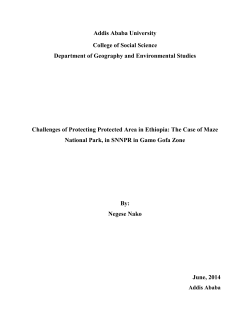 Challenges of Protecting Protected Area in Ethiopia: The Case of