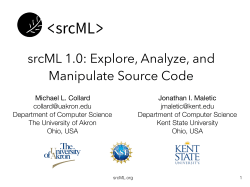 srcML Overview