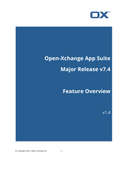 OX App Suite - Open-Xchange Software Directory