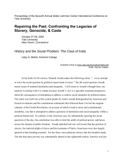 History and the Social Problem: The Case of India