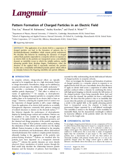 Pattern Formation of Charged Particles in an Electric Field
