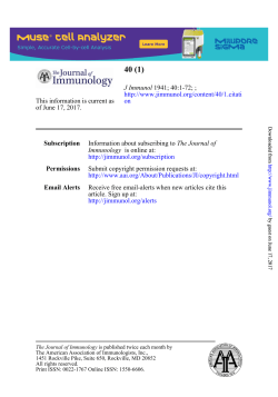 Table of Contents  - The Journal of Immunology