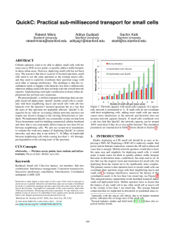 QuickC: Practical sub-millisecond transport for small cells