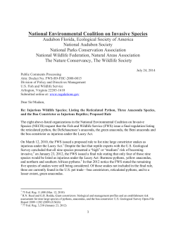 NECIS Snakes Letter 2014 - Ecological Society of America