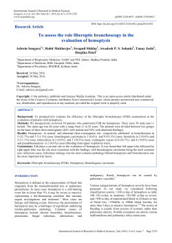 To assess the role fiberoptic bronchoscopy in the evaluation of