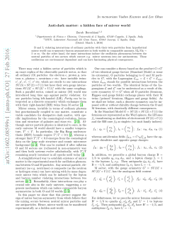 Anti-dark matter: a hidden face of mirror world