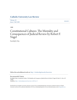Constitutional Cultures: The Mentality and Consequences of Judicial