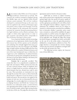 THE COMMON LAW AND CIVIL LAW TRADITIONS