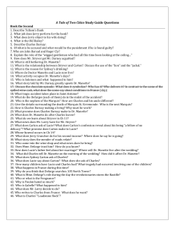 A Tale of Two Cities Study Guide Questions