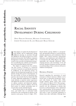 RACIAL IDENTITY DEVELOPMENT DURING CHILDHOOD