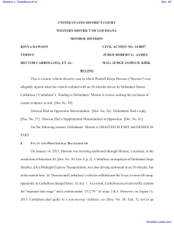 RULING re 30 MOTION in Limine filed by Canal