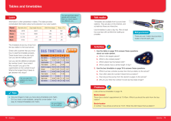 bus timetable - Scholastic Shop