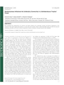 Deciduousness Influences the Understory Community in a