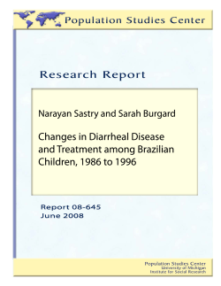 the decline of diarrheal disease among brazilian children