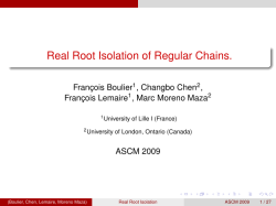 Real Root Isolation of Regular Chains.