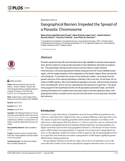 Geographical Barriers Impeded the Spread of a Parasitic