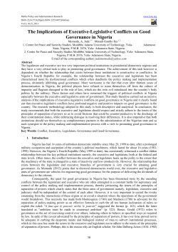 The Implications of Executive-Legislative Conflicts on