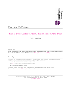 Schumann`s Grand Opus - Durham e-Theses