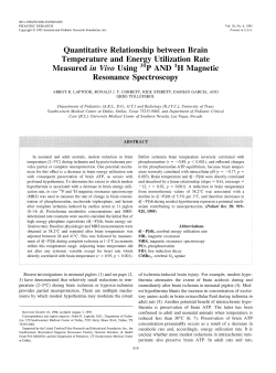 Quantitative Relationship between Brain Temperature and