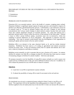 60 PRELIMINARY STUDIES ON THE USE OF RUBIDIUM AS A