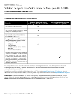 2015-2016 TASFA Application Instructions (Spanish)