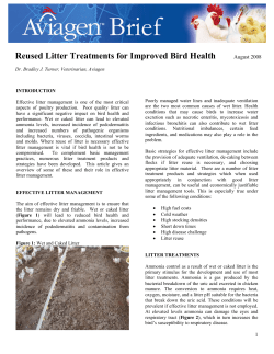 Reused Litter Treatments for Improved Bird Health