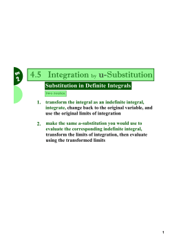 4.5 Integration by u