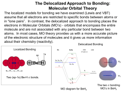 The Delocalized Approach to Bonding: Molecular Orbital Theory Be