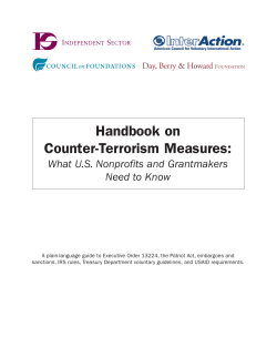 Handbook on Counter-Terrorism Measures