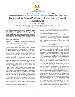 Polycrystalline Silicon Produced by Joule-Heating Induced