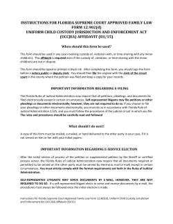 Uniform Child Custody Jurisdiction and Enforcement Act