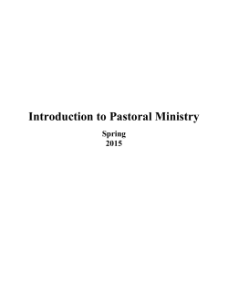 Introduction to Pastoral Ministry