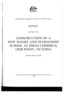 construction of a new wharf and seamanship school at hmas