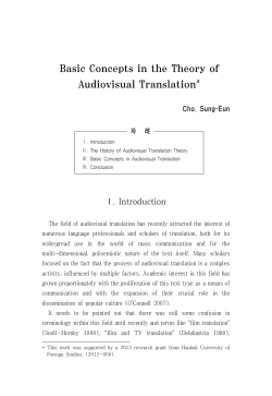 Basic Concepts in the Theory of Audiovisual