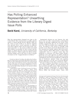 Has Polling Enhanced Representation?
