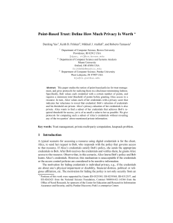 Point-Based Trust: Define How Much Privacy Is Worth