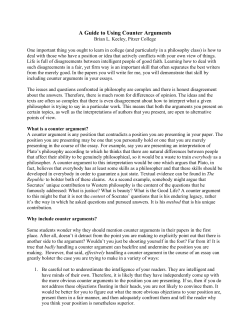 Guide to counter arguments - The Syracuse City School District