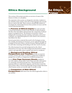 Ethics Background - UW Canvas