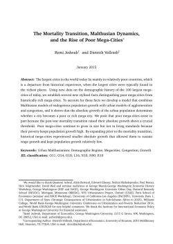 The Mortality Transition, Malthusian Dynamics, and the Rise of Poor