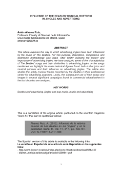 Influence of The Beatles` musical rhetoric - E