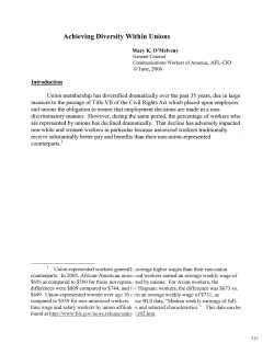 Achieving Diversity Within Unions