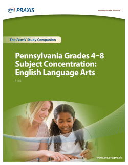 Pennsylvania Grades 4-8 Subject Concentration