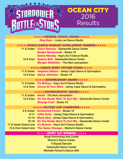 Ocean city 2016 Results - Starpower Talent Competition