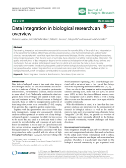 Data integration in biological research: an overview | SpringerLink