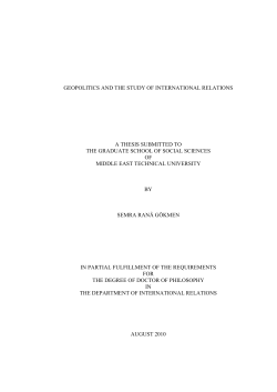 geopolitics and the study of international relations